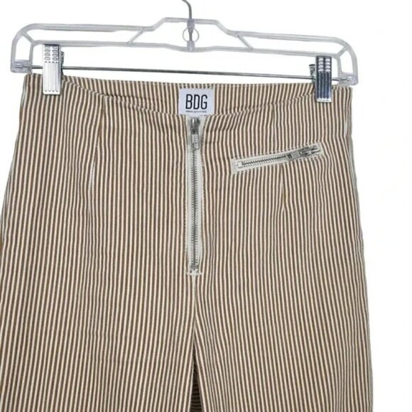 Urban Outfitter BDG Striped Floral Crop Kick Flare High Rise Pants Size 25 - Picture 8 of 11